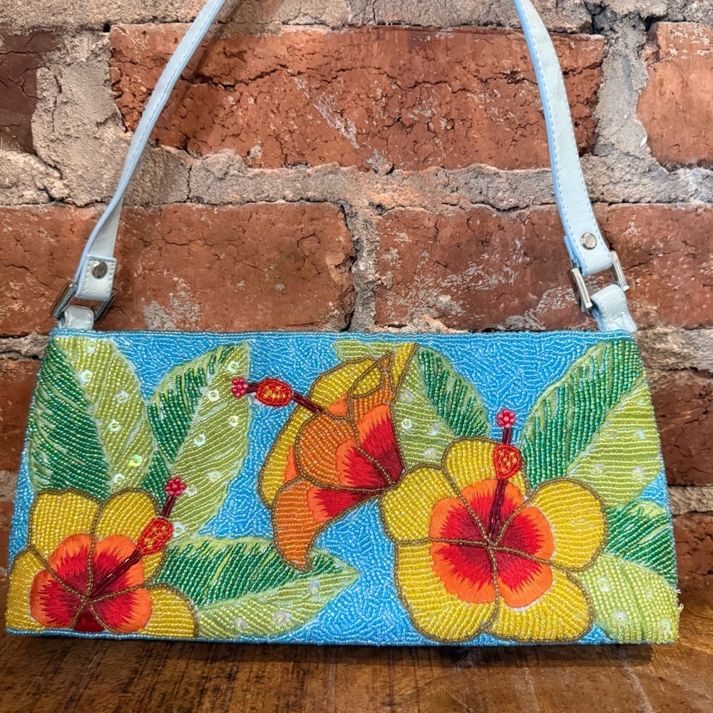 Floral Beaded Women's Bag